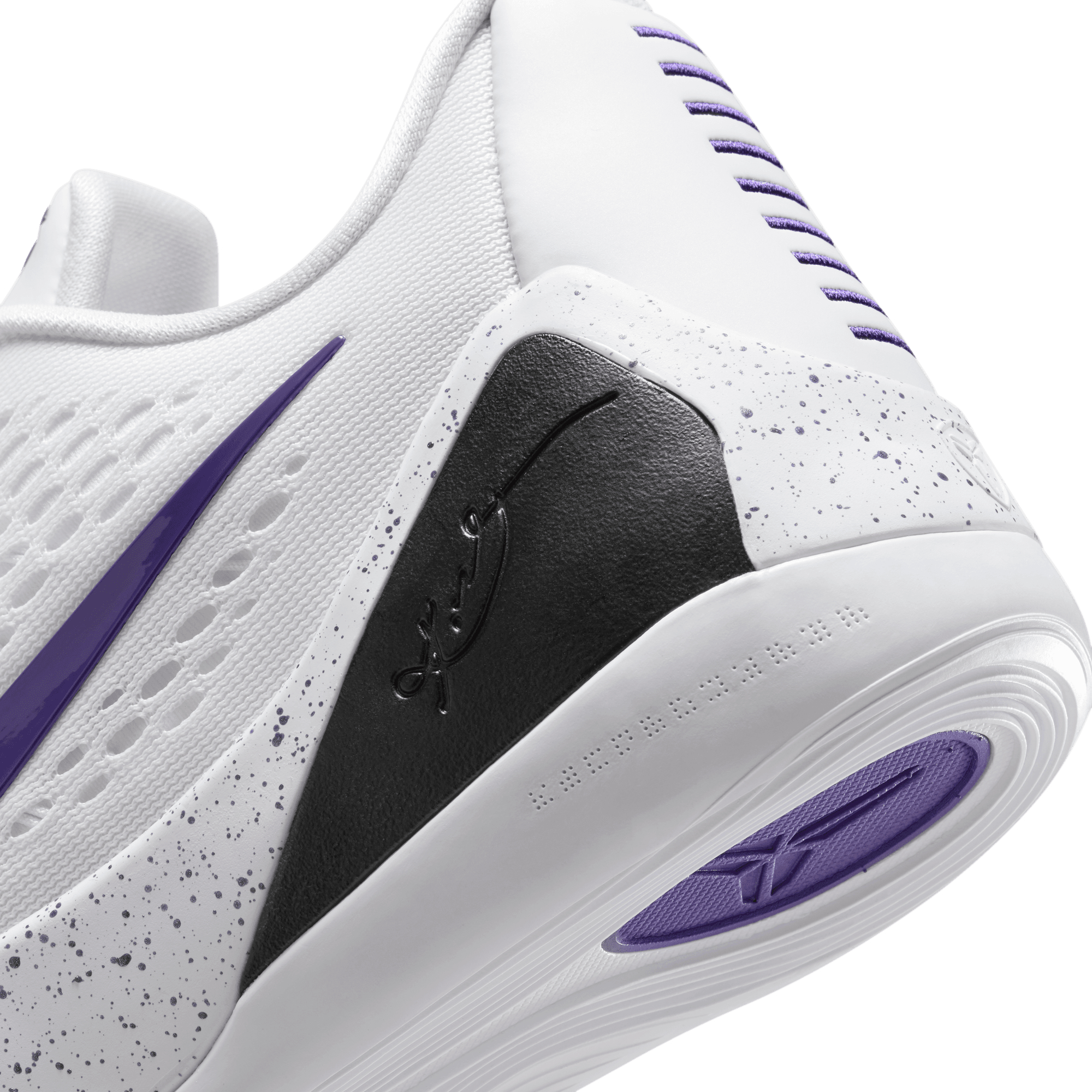 KOBE IX ELITE LOW EM PROTRO BASKETBALL SHOES WHITE/COURT PURPLE