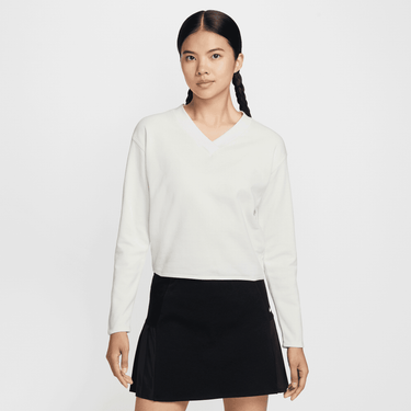 NIKE WOMEN'S V-NECK LONG-SLEEVE GOLF TOP