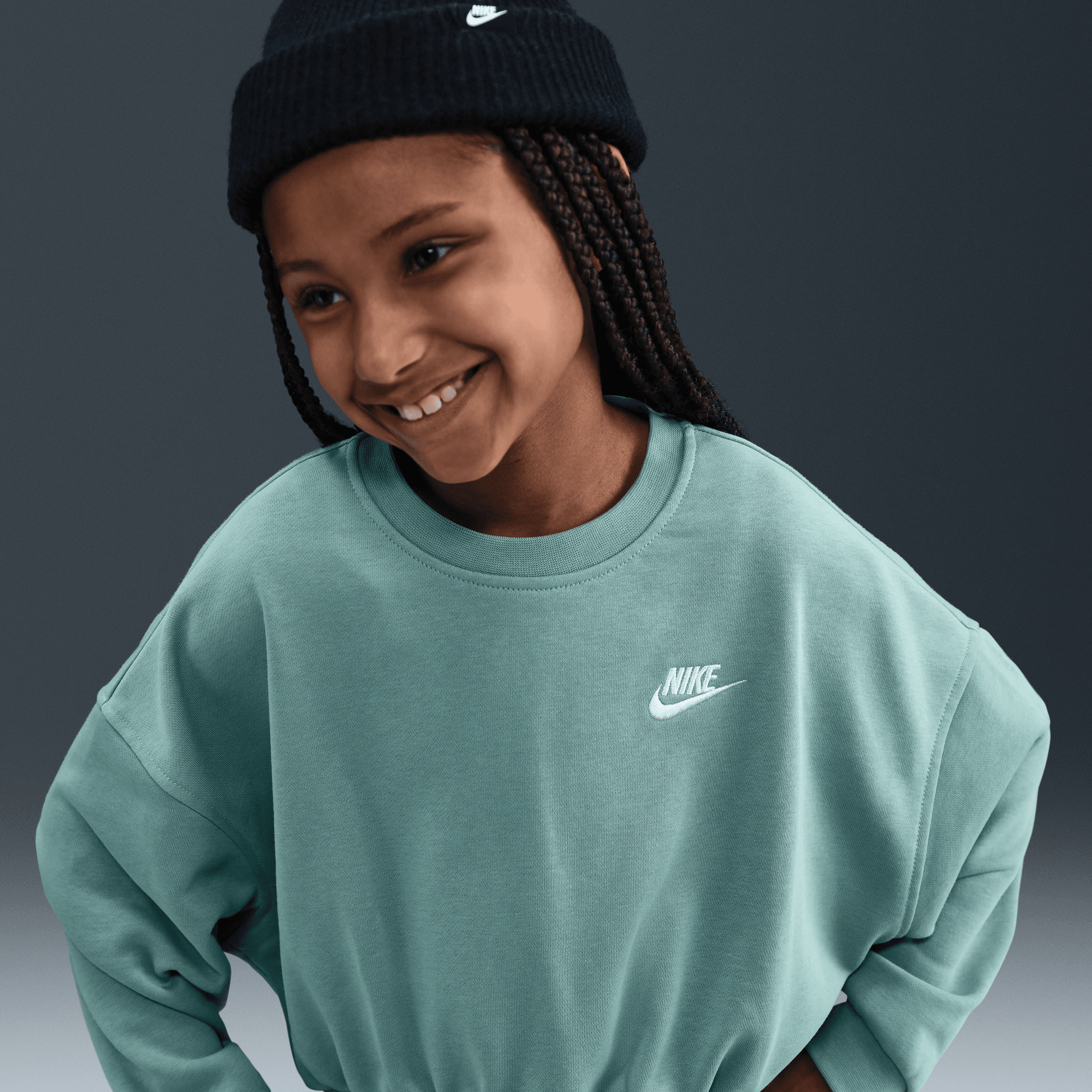 NIKE SPORTSWEAR CLUB FLEECE BIG KIDS' BOXY SWEATSHIRT