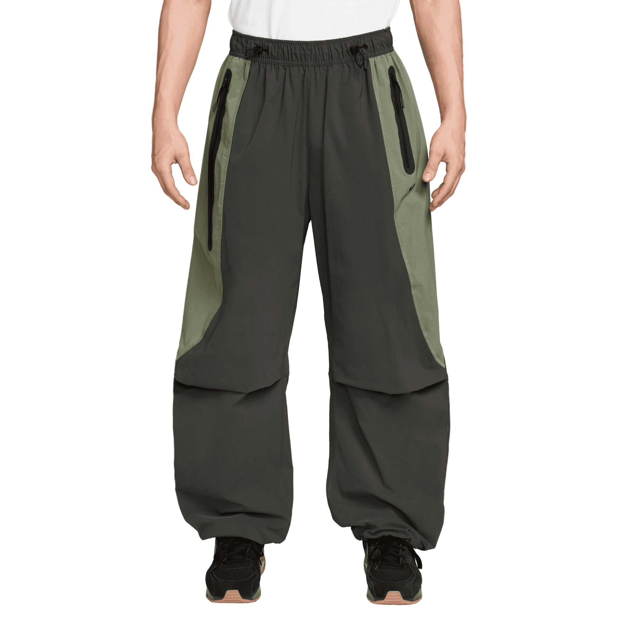 NIKE TECH MEN'S DRI-FIT WOVEN COLOR-BLOCK OVERSIZED PANTS