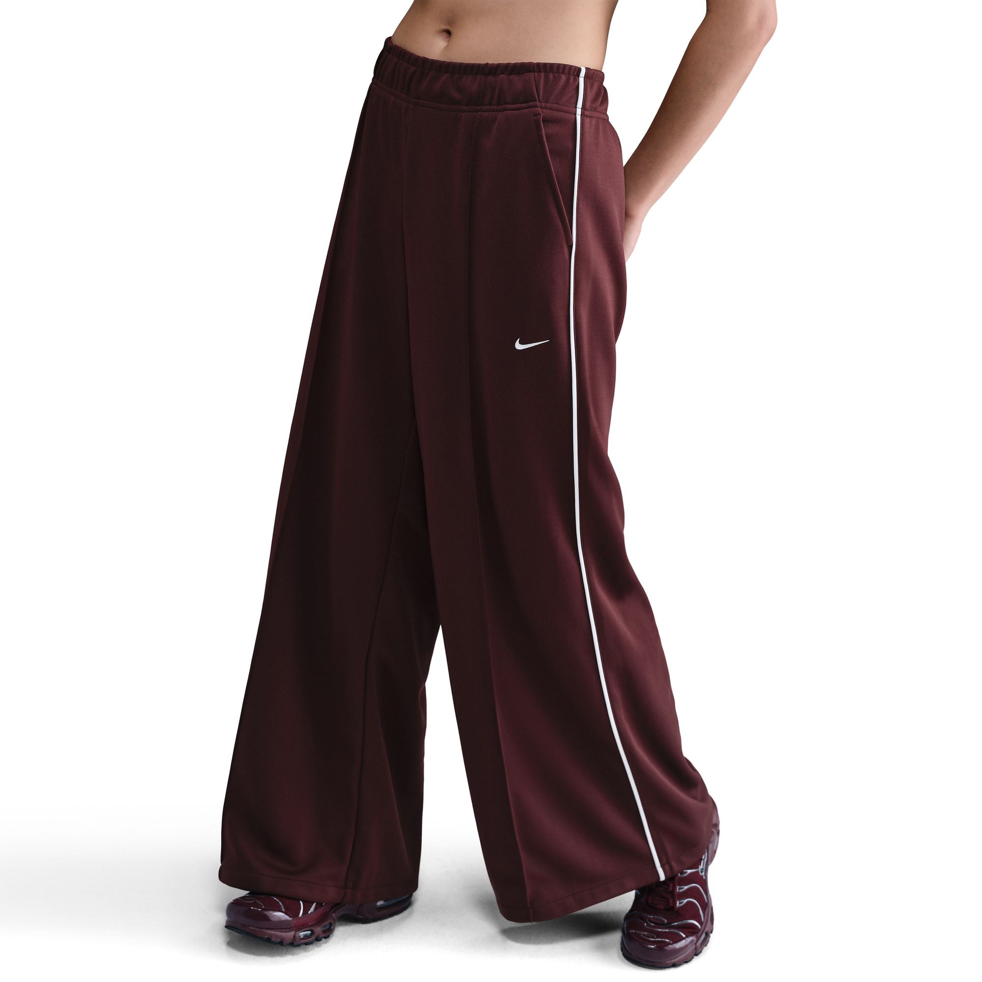 NIKE SPORTSWEAR WOMEN'S MID-RISE WIDE-LEG TRACK PANTS
