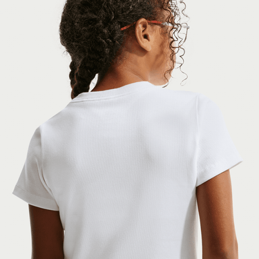 NIKE SPORTSWEAR BIG KIDS' (GIRLS') SLIM CROPPED RIBBED T-SHIRT