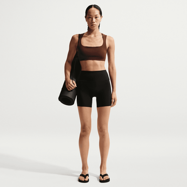 NIKE ZENVY WOMEN'S HIGH-WAISTED 5" BIKER SHORTS