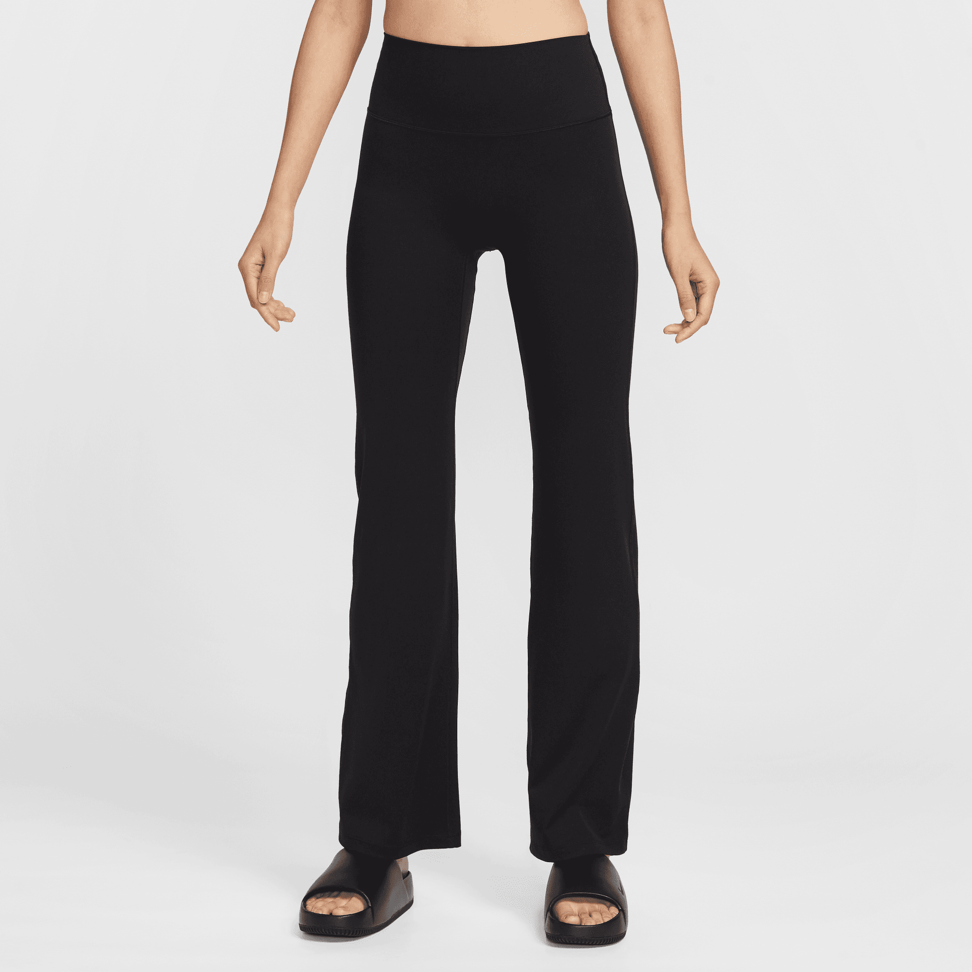 NIKE ZENVY WOMEN'S HIGH-WAISTED FLARED LEGGINGS WITH NO FRONT SEAM