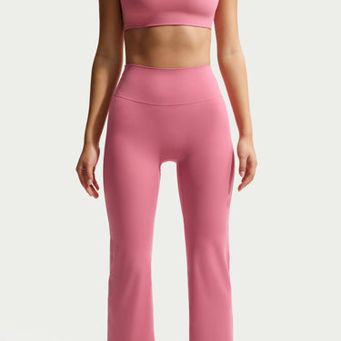 NIKE ZENVY WOMEN'S HIGH-WAISTED FLARED LEGGINGS WITH NO FRONT SEAM