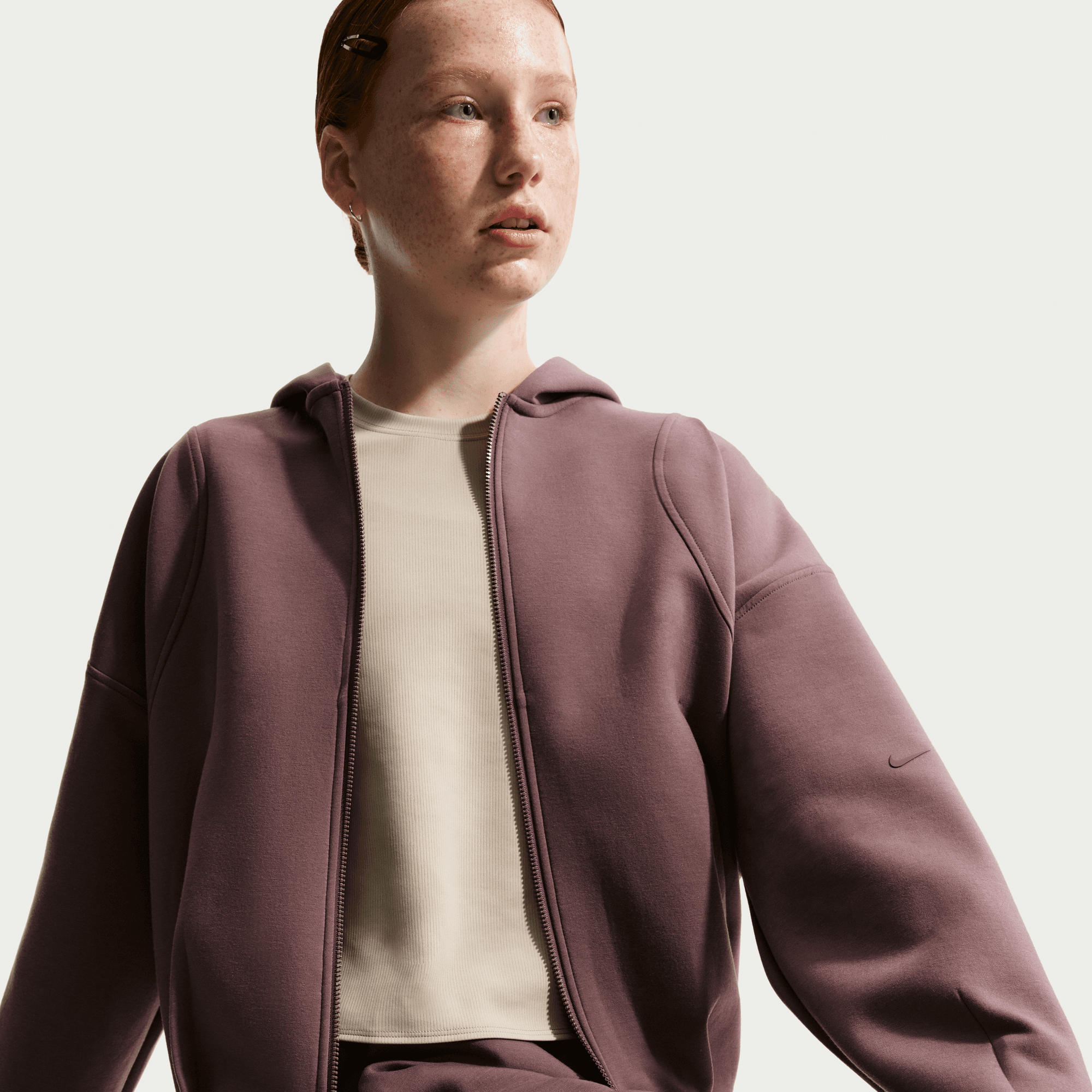 NIKE MAVN GIRLS' THERMA-FIT KNIT FULL-ZIP HOODIE