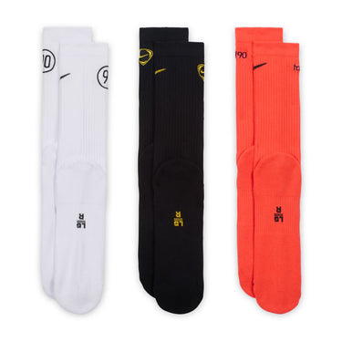 NIKE TOTAL 90 EVERYDAY CUSHIONED CREW SOCKS (3 PAIRS)