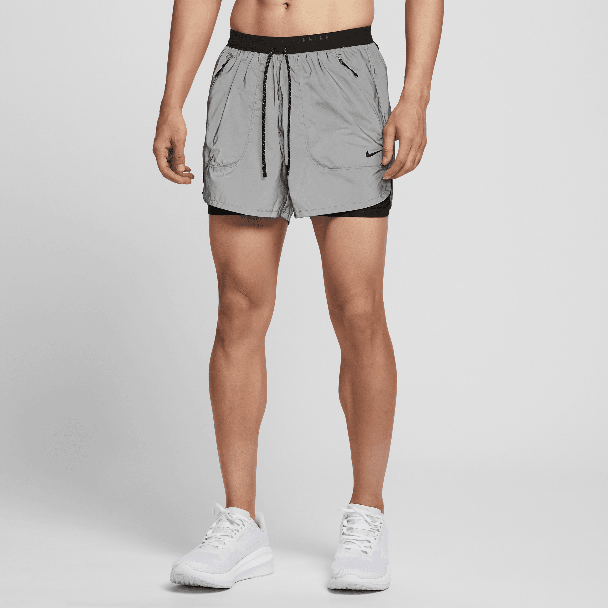 NIKE MEN'S 4" 2-IN-1 REFLECTIVE RUNNING SHORTS