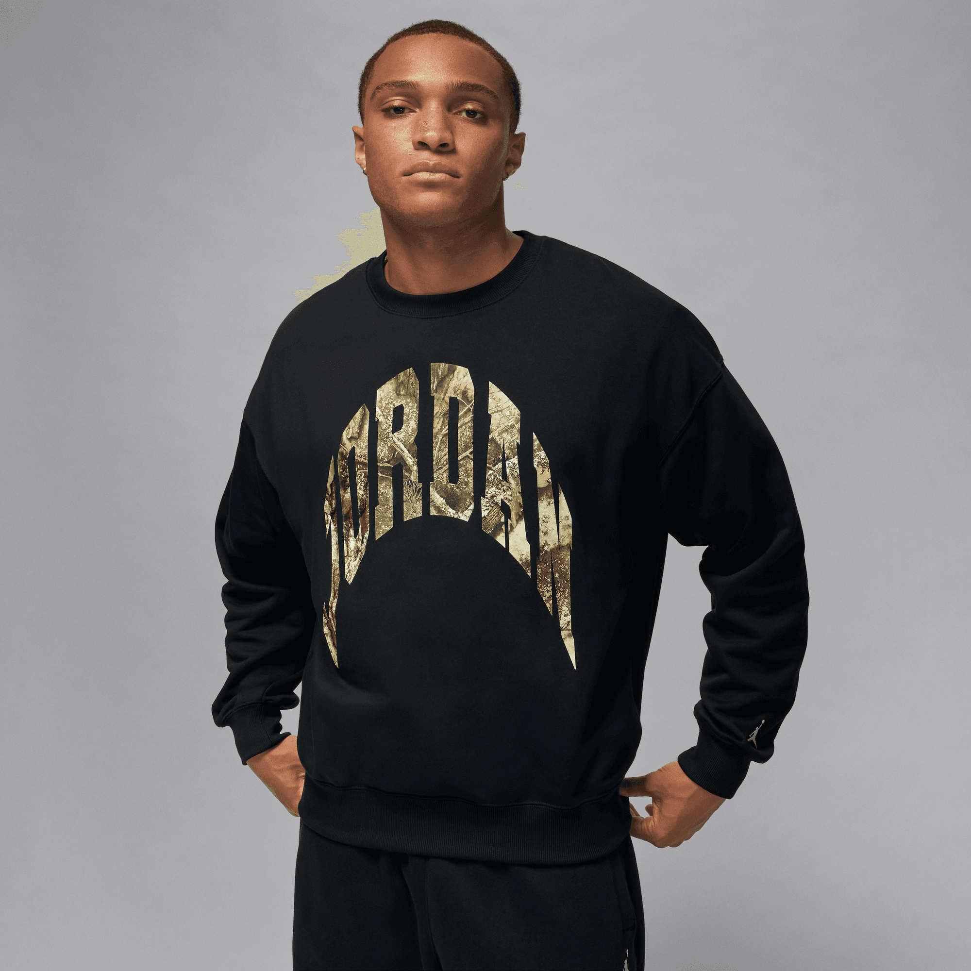 JORDAN BROOKLYN MEN'S FRENCH TERRY REALTREE CREW-NECK SWEAT SHIRT