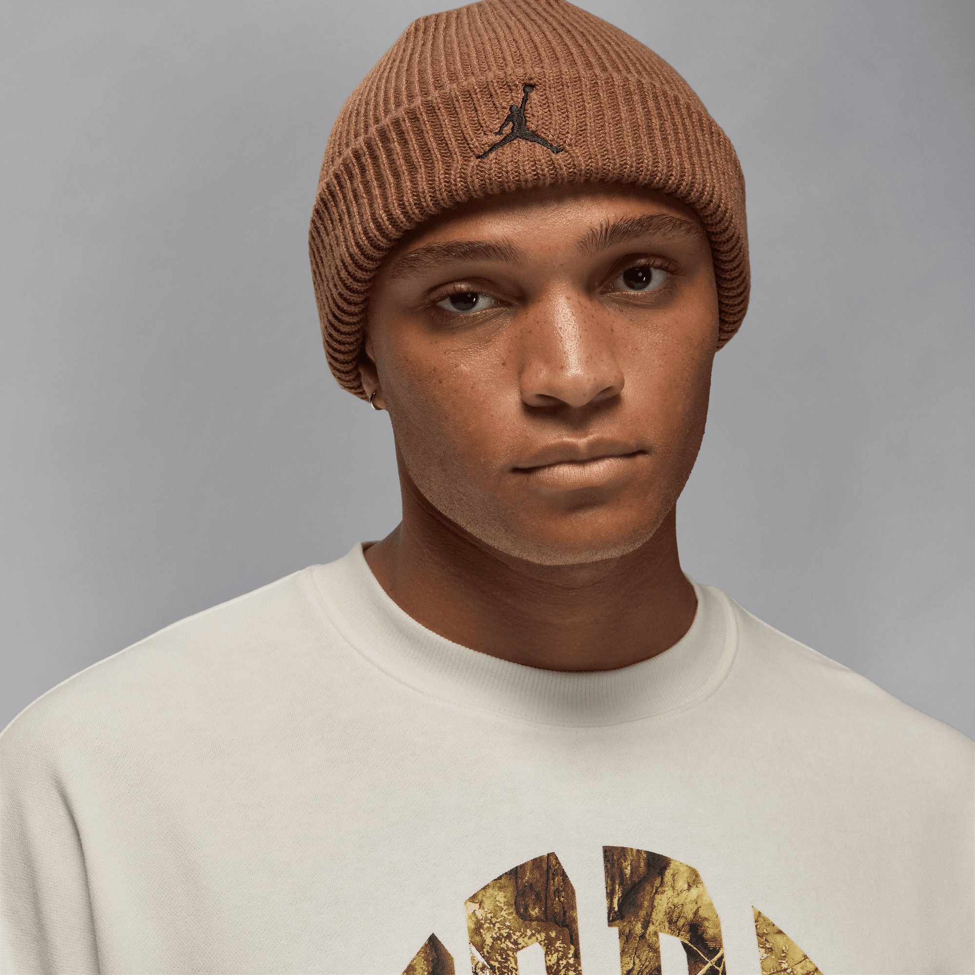 JORDAN BROOKLYN MEN'S FRENCH TERRY REALTREE CREW-NECK SWEATSHIRT
