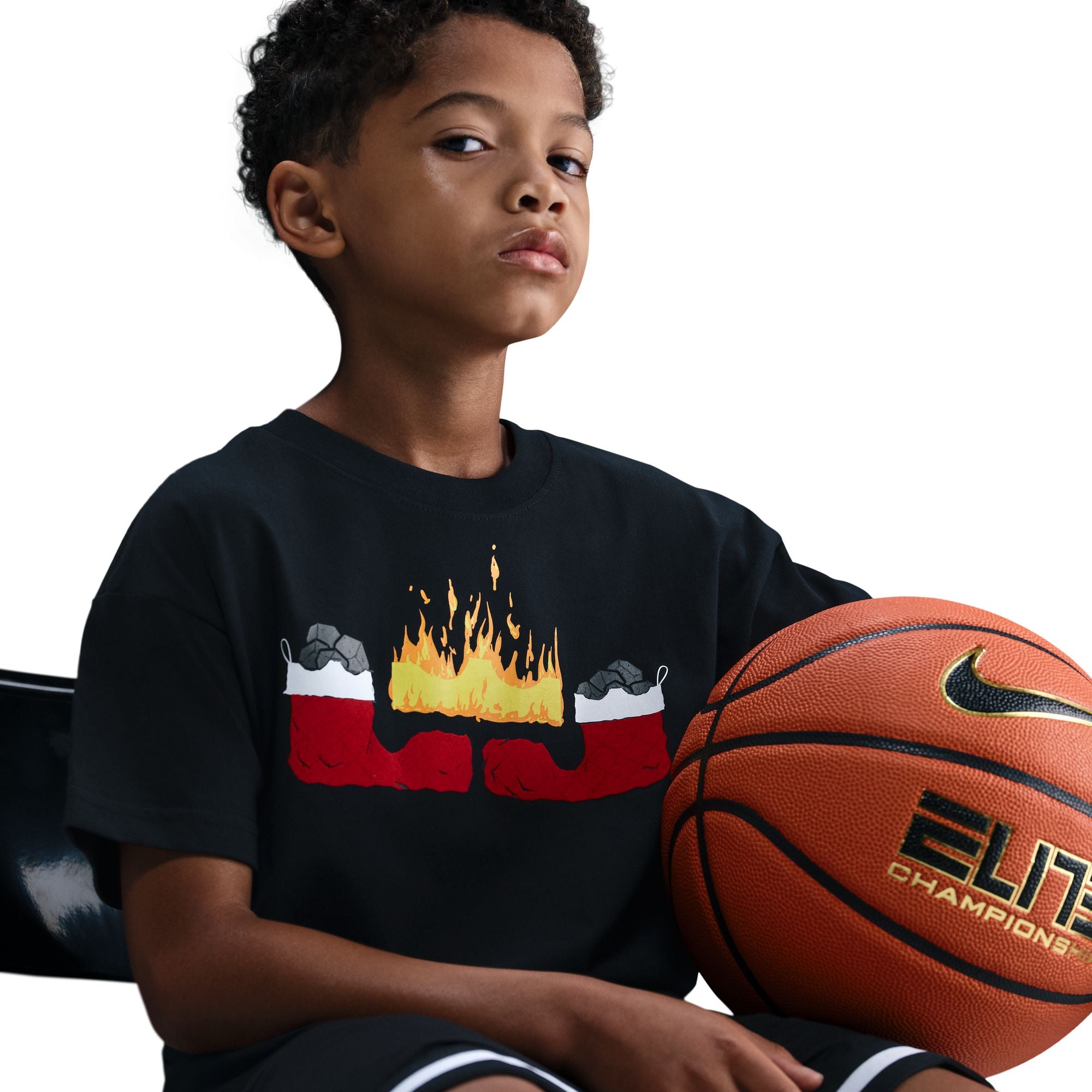LEBRON JAMES "STOCKING STUFFER" BIG KIDS' MAX90 BASKETBALL T-SHIRT
