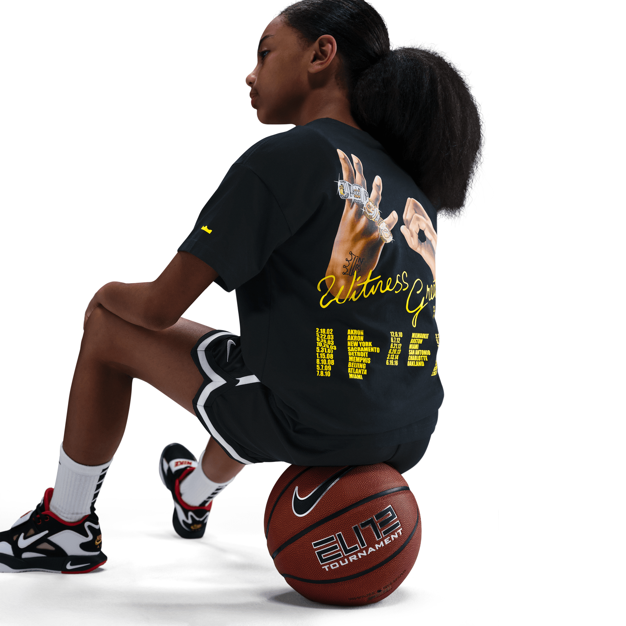 LEBRON "UNCHARTED" BIG KIDS' MAX90 BASKETBALL T-SHIRT