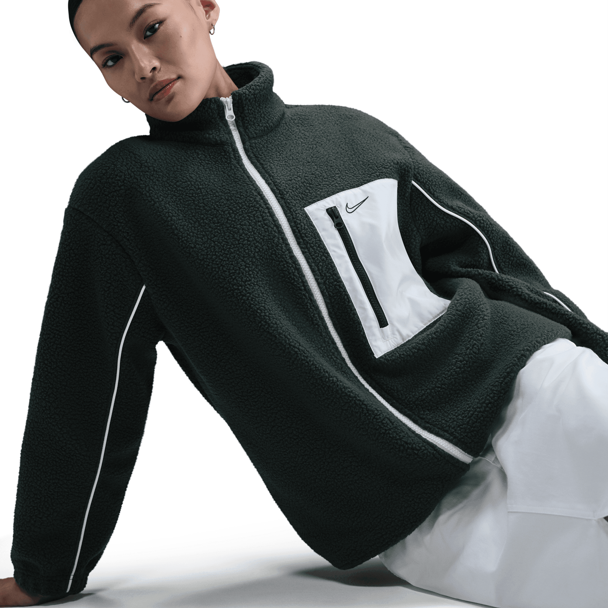 NIKE SPORTSWEAR WOMEN'S FULL-ZIP HIGH-PILE FLEECE JACKET