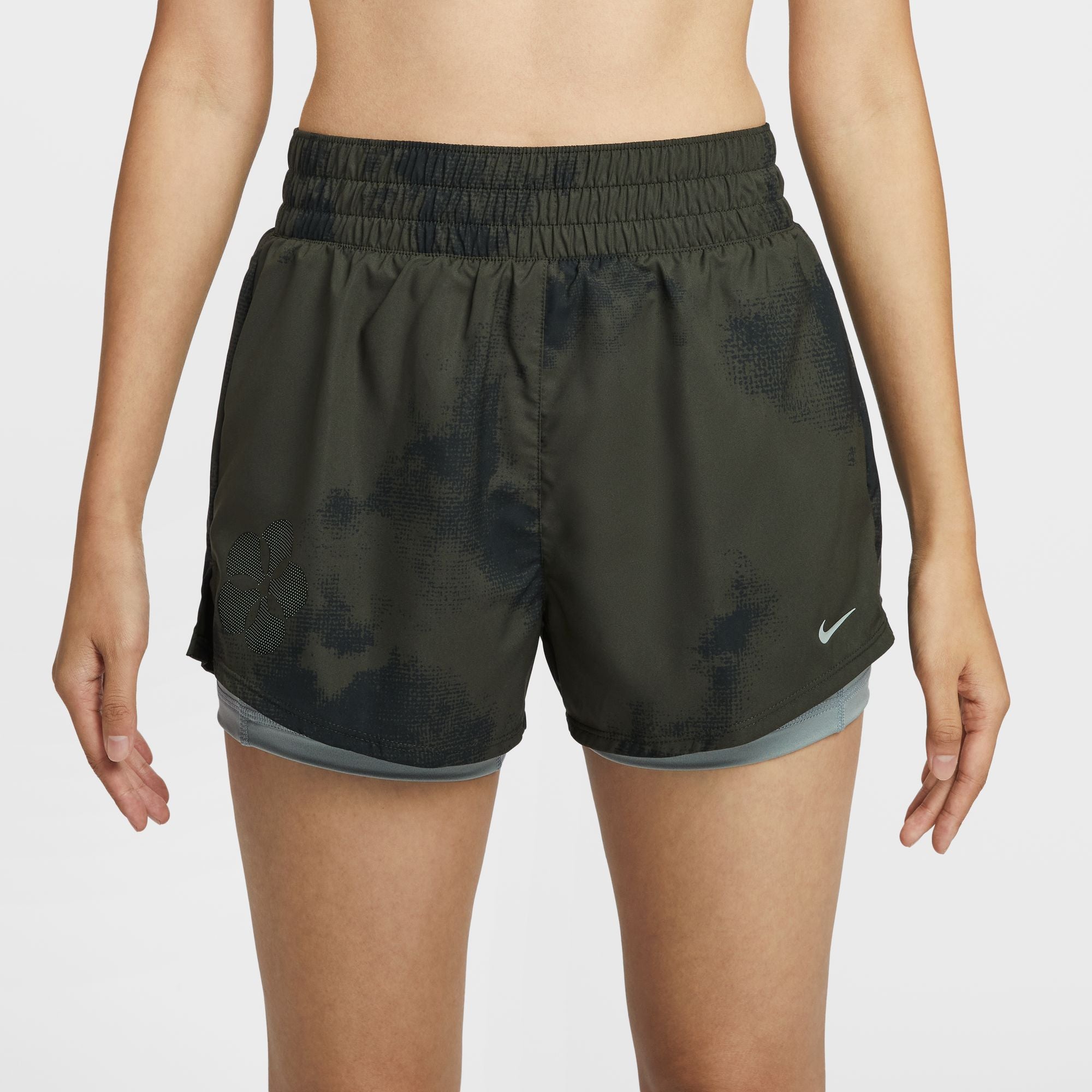 NIKE ONE WOMEN'S DRI-FIT HIGH-WAISTED 3" 2-IN-1 SHORTS