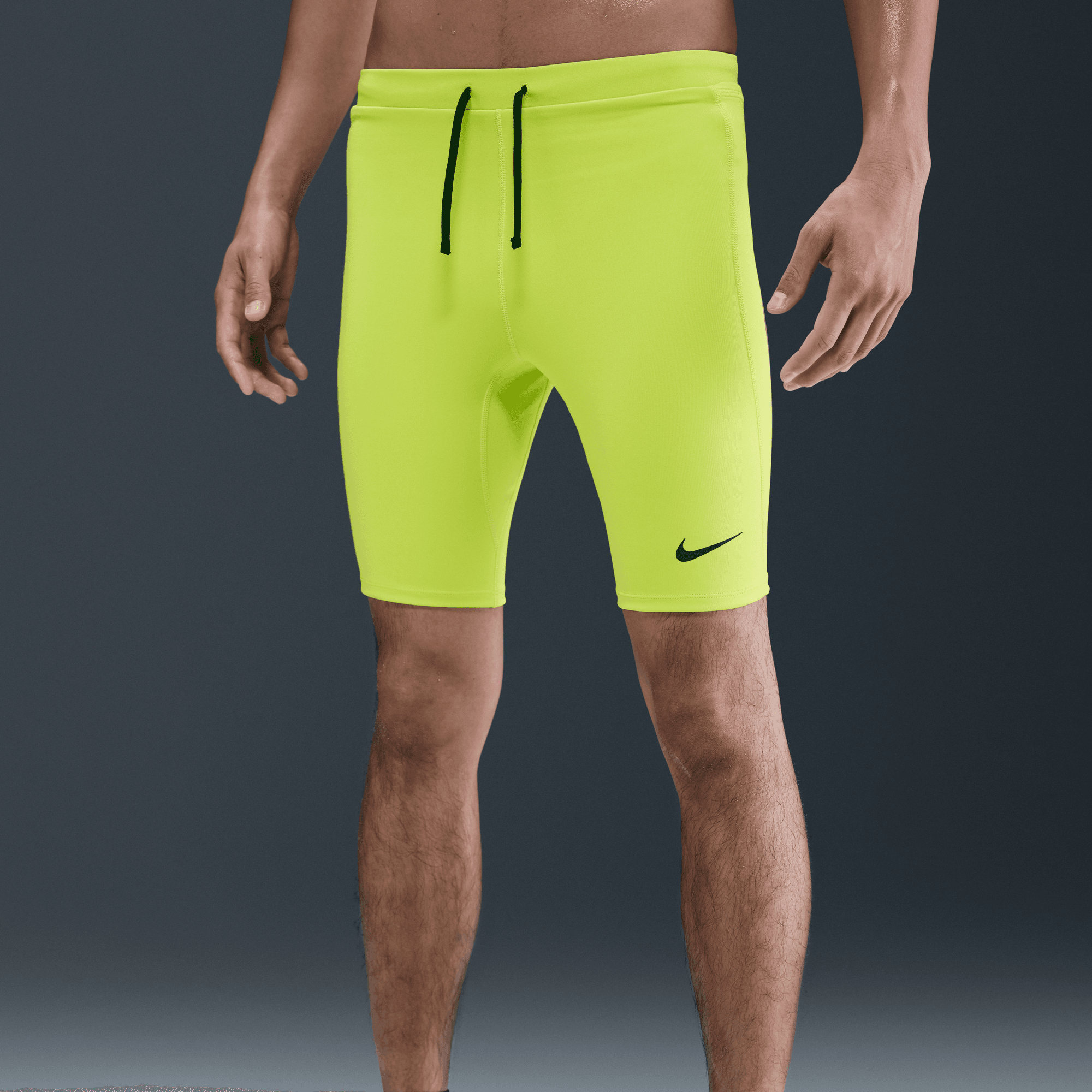 NIKE FAST MEN'S DRI-FIT BRIEF-LINED 1/2-LENGTH RUNNING TIGHTS