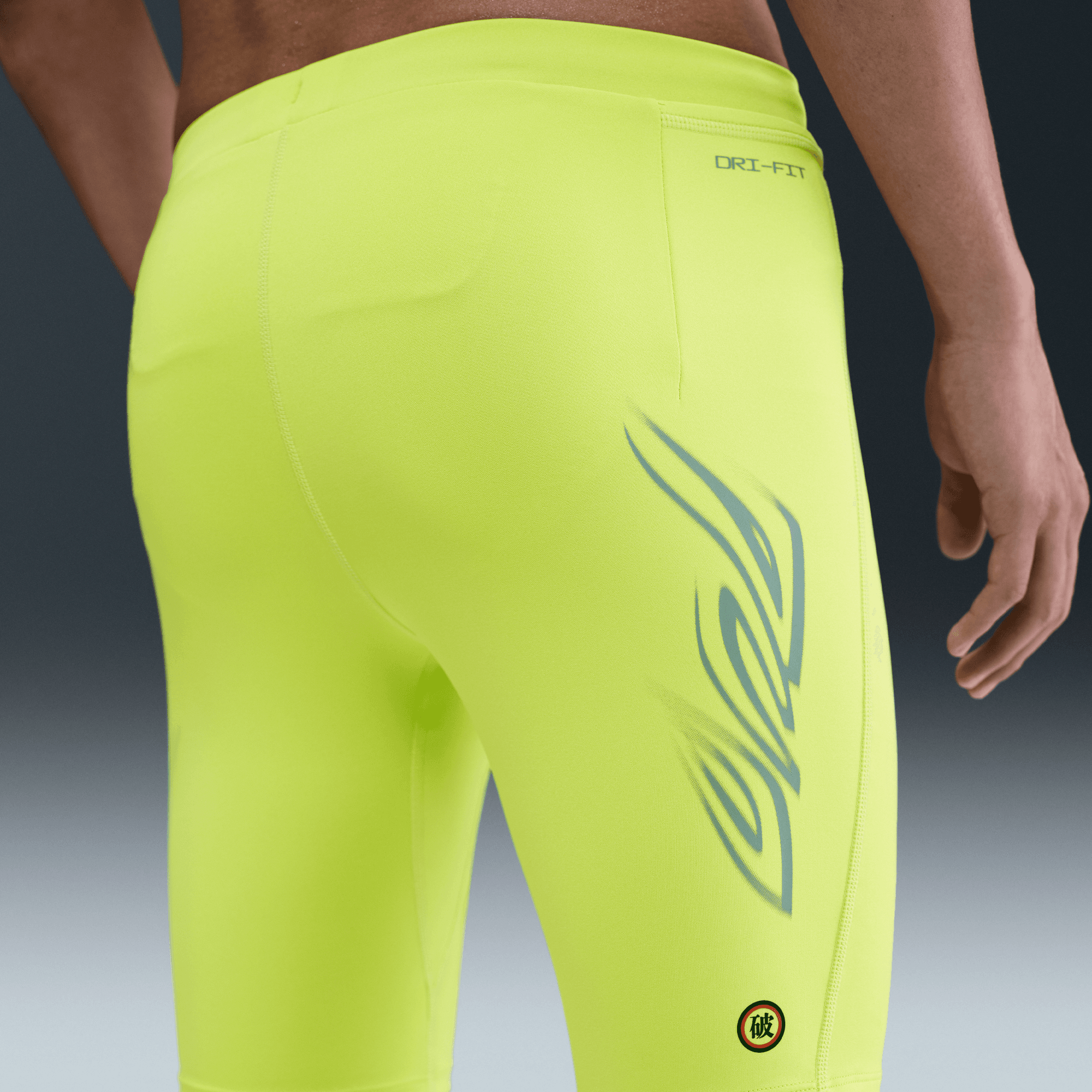 NIKE FAST MEN'S DRI-FIT BRIEF-LINED 1/2-LENGTH RUNNING TIGHTS