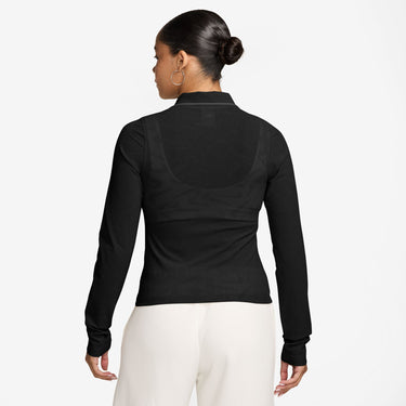 NIKE SPORTSWEAR CHILL KNIT WOMEN'S TIGHT MOD-CROPPED LONG-SLEEVE LACE TOP