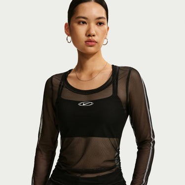 NIKE SPORTSWEAR WOMEN'S SLIM LONG-SLEEVE SHEER TOP