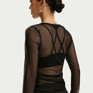 NIKE SPORTSWEAR WOMEN'S SLIM LONG-SLEEVE SHEER TOP