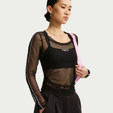 NIKE SPORTSWEAR WOMEN'S SLIM LONG-SLEEVE SHEER TOP