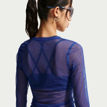 NIKE SPORTSWEAR WOMEN'S SLIM LONG-SLEEVE SHEER TOP