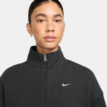 NIKE STUDIO FLEECE MEDIUM WEIGHT WOMEN'S OVERSIZED 1/4-ZIP CROPPED TOP