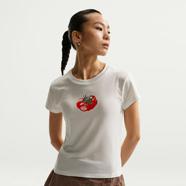 AS WOMEN'S NIKE SPORTSWEAR CHILLKNIT MODCROP TOMATO
