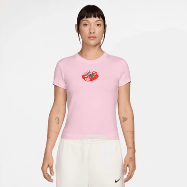 AS WOMEN'S NIKE SPORTSWEAR CHILLKNIT MODCROP TOMATO