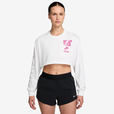 NIKE AFTER DARK TOUR WOMEN'S DRI-FIT SUPER CROPPED RUNNING T-SHIRT