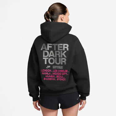 NIKE STUDIO FLEECE MEDIUM WEIGHT "AFTER DARK TOUR" WOMEN'S OVERSIZED PULLOVER HOODI E