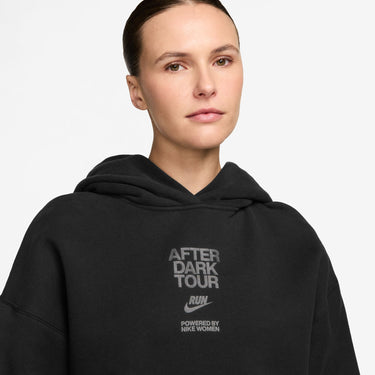 NIKE STUDIO FLEECE MEDIUM WEIGHT "AFTER DARK TOUR" WOMEN'S OVERSIZED PULLOVER HOODI E