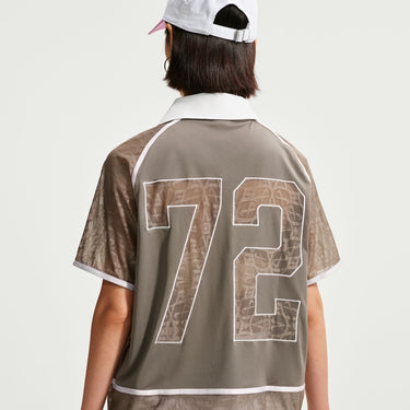NIKE SPORTSWEAR WOMEN'S LACE POLO JERSEY TOP