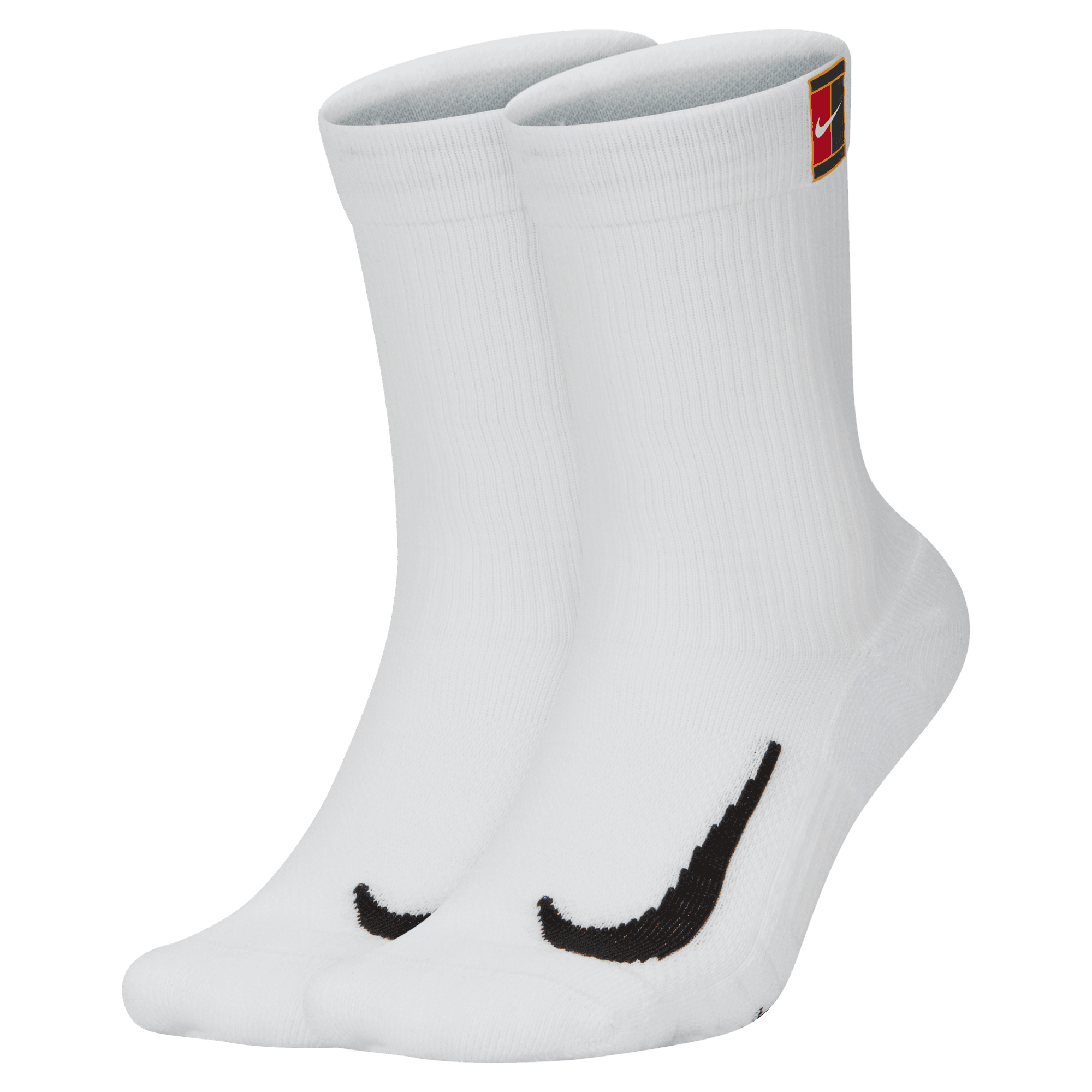 NIKECOURT MULTIPLIER CUSHIONED TENNIS CREW SOCKS (2 PAIRS)