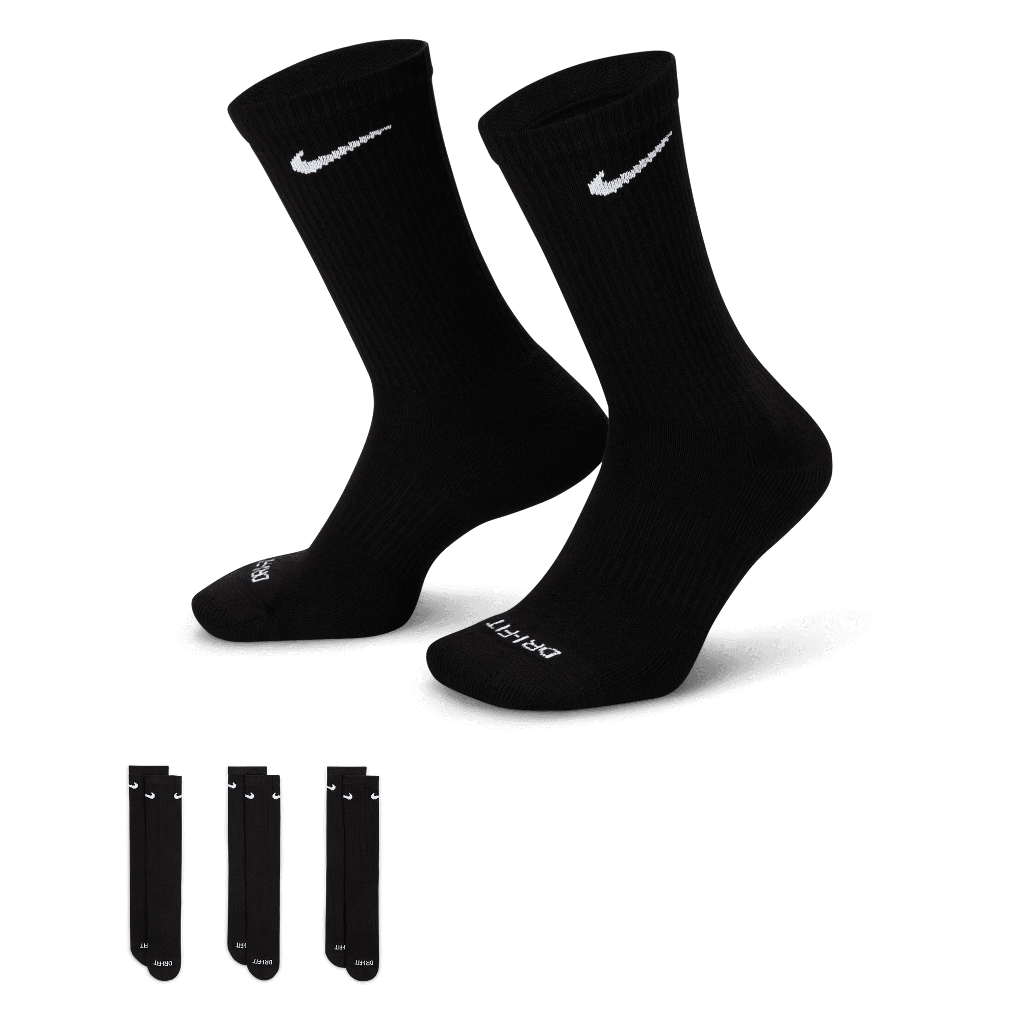 NIKE EVERYDAY  PLUS CUSHIONED TRAINING CREW SOCKS (3 PAIRS)