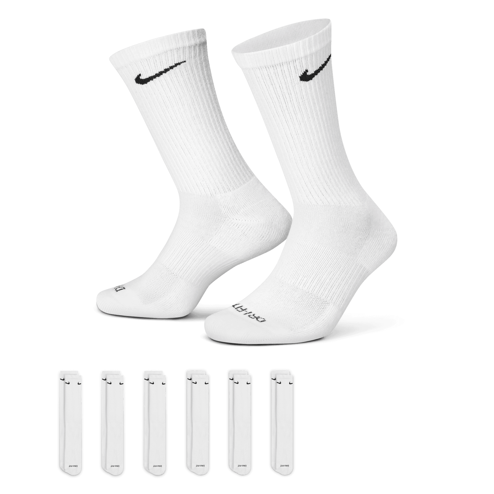 NIKE EVERYDAY PLUS CUSHIONED TRAINING CREW SOCKS (6 PAIRS)