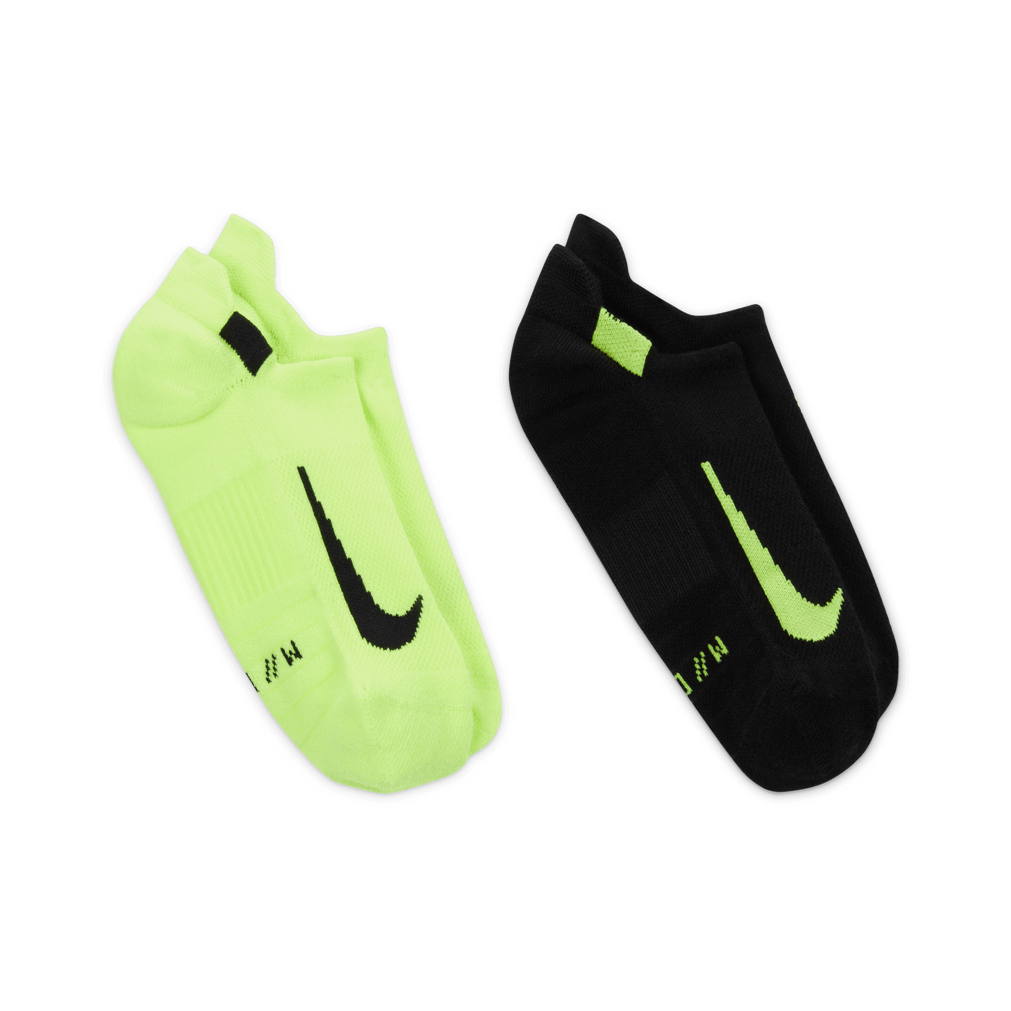 NIKE MULTIPLIER RUNNING NO-SHOW SOCKS (2 PAIRS)