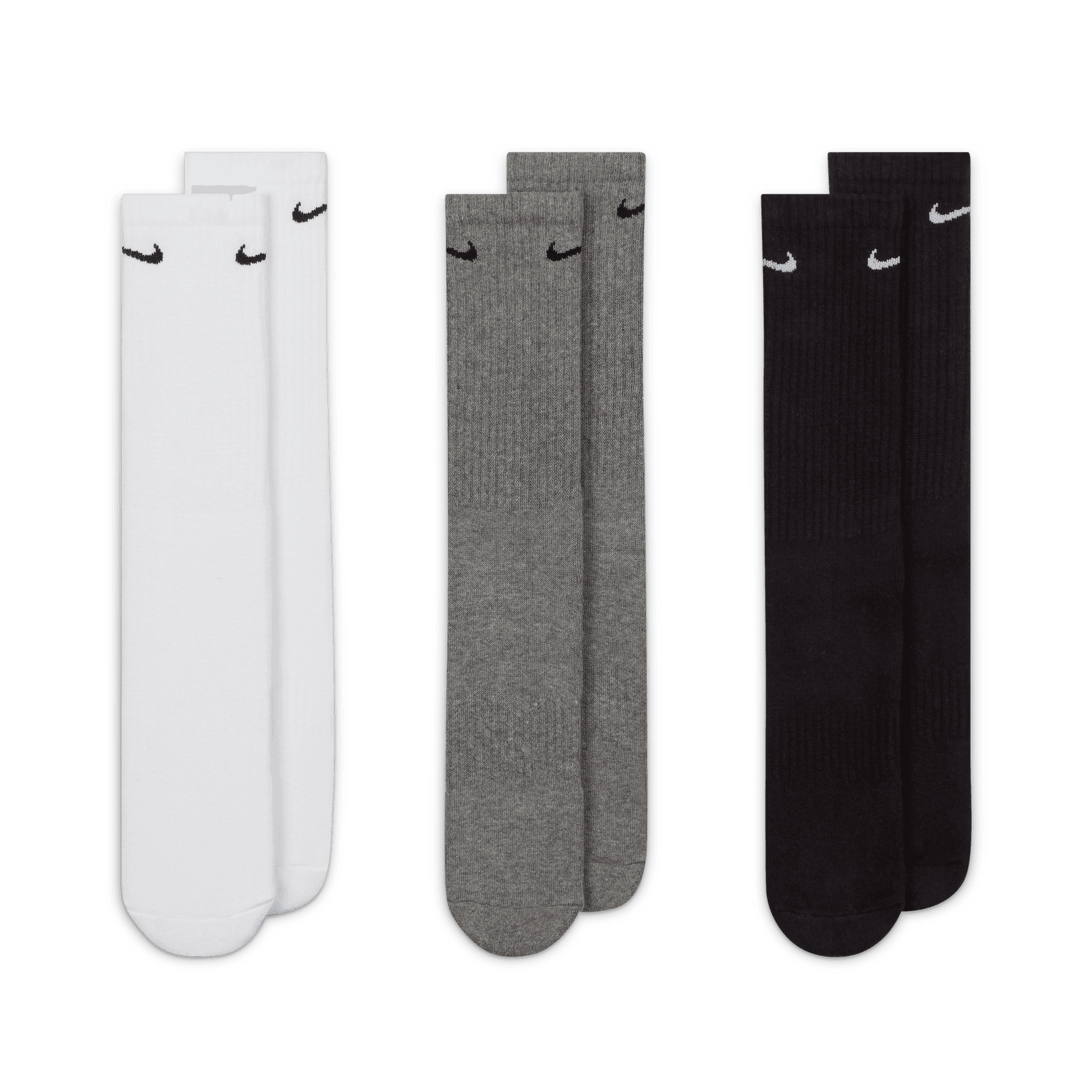 NIKE EVERYDAY CUSHIONED TRAINING CREW SOCKS (3 PAIRS)