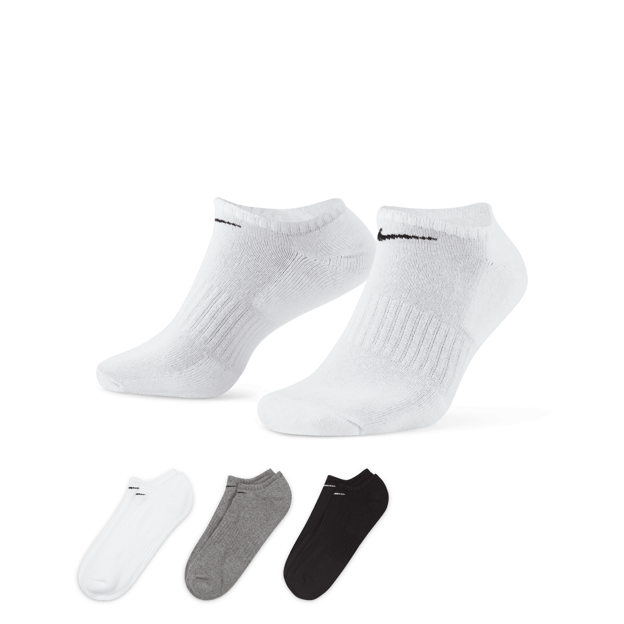 NIKE EVERYDAY CUSHIONED TRAINING NO-SHOW SOCKS (3 PAIRS)