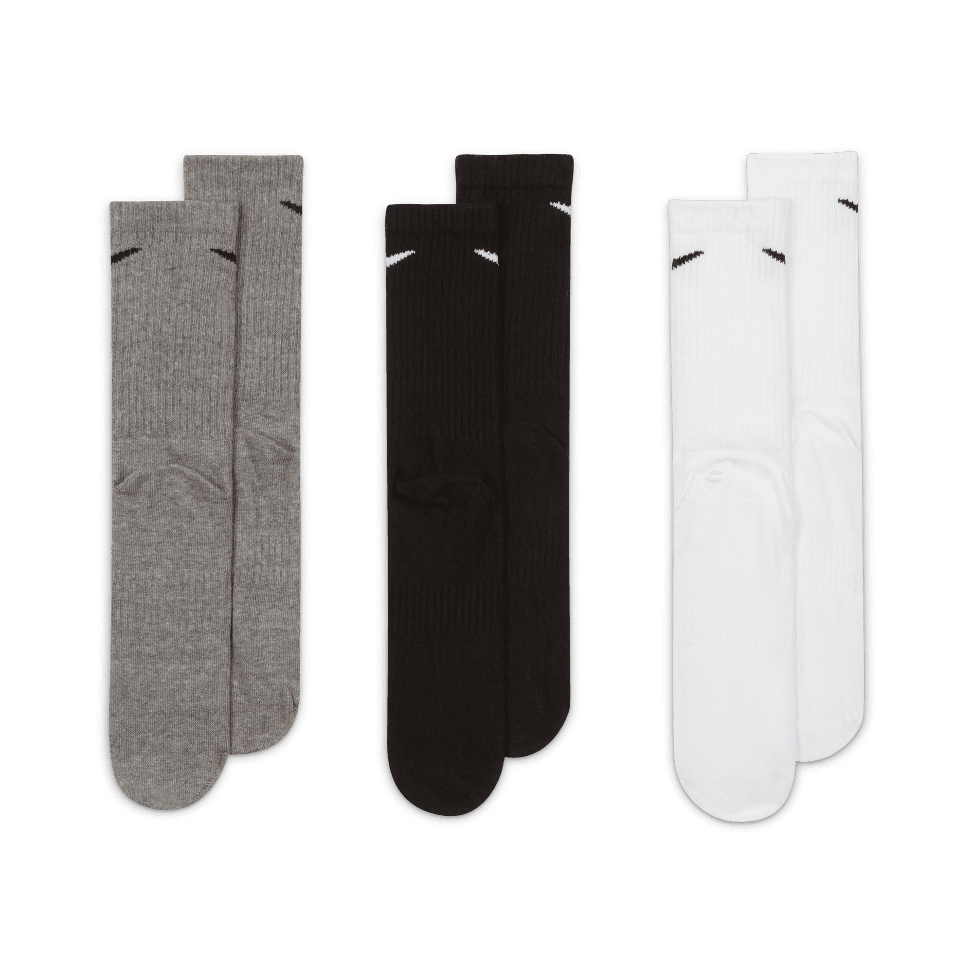 NIKE EVERYDAY LIGHTWEIGHT TRAINING CREW SOCKS (3 PAIRS)