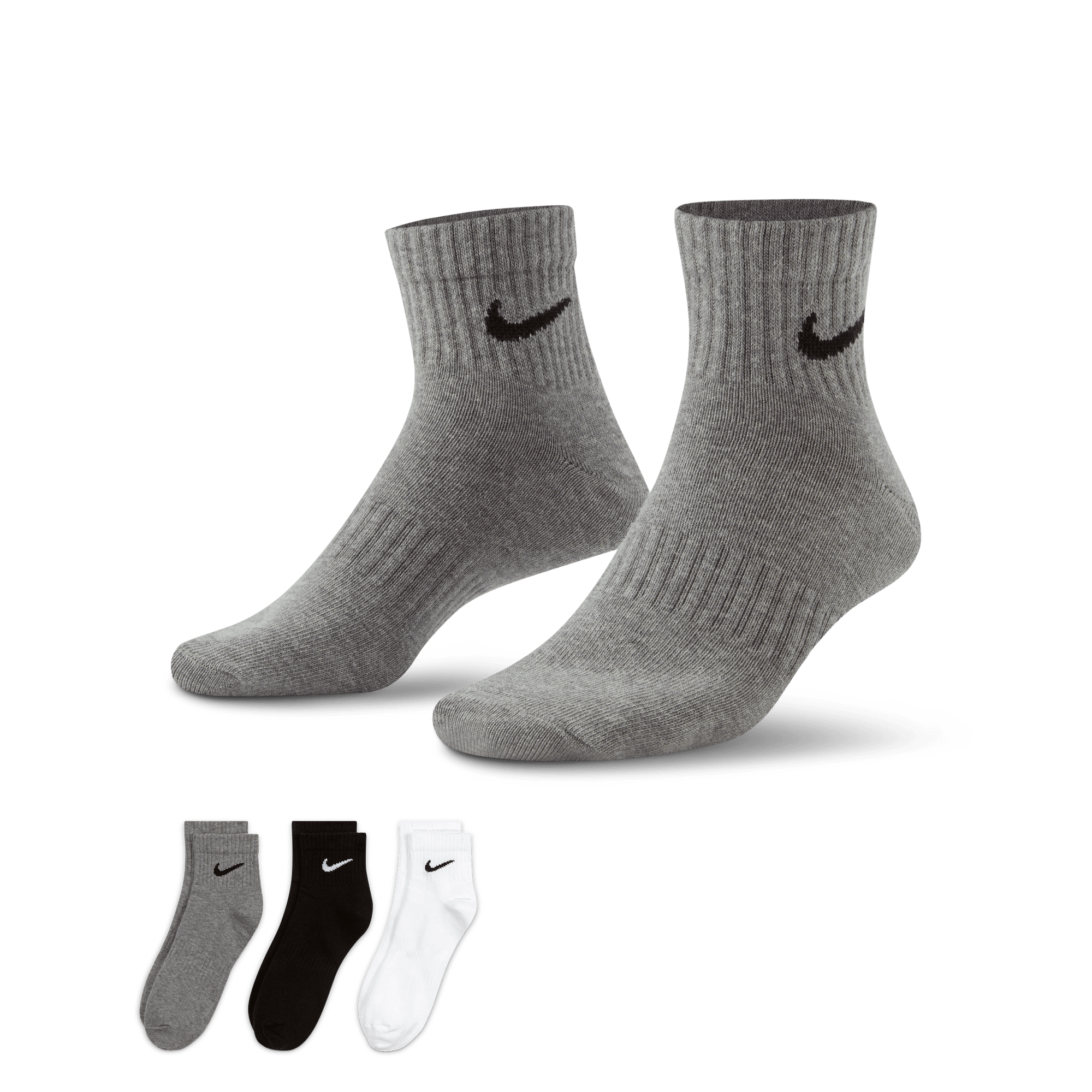 NIKE EVERYDAY LIGHTWEIGHT TRAINING ANKLE SOCKS (3 PAIRS)