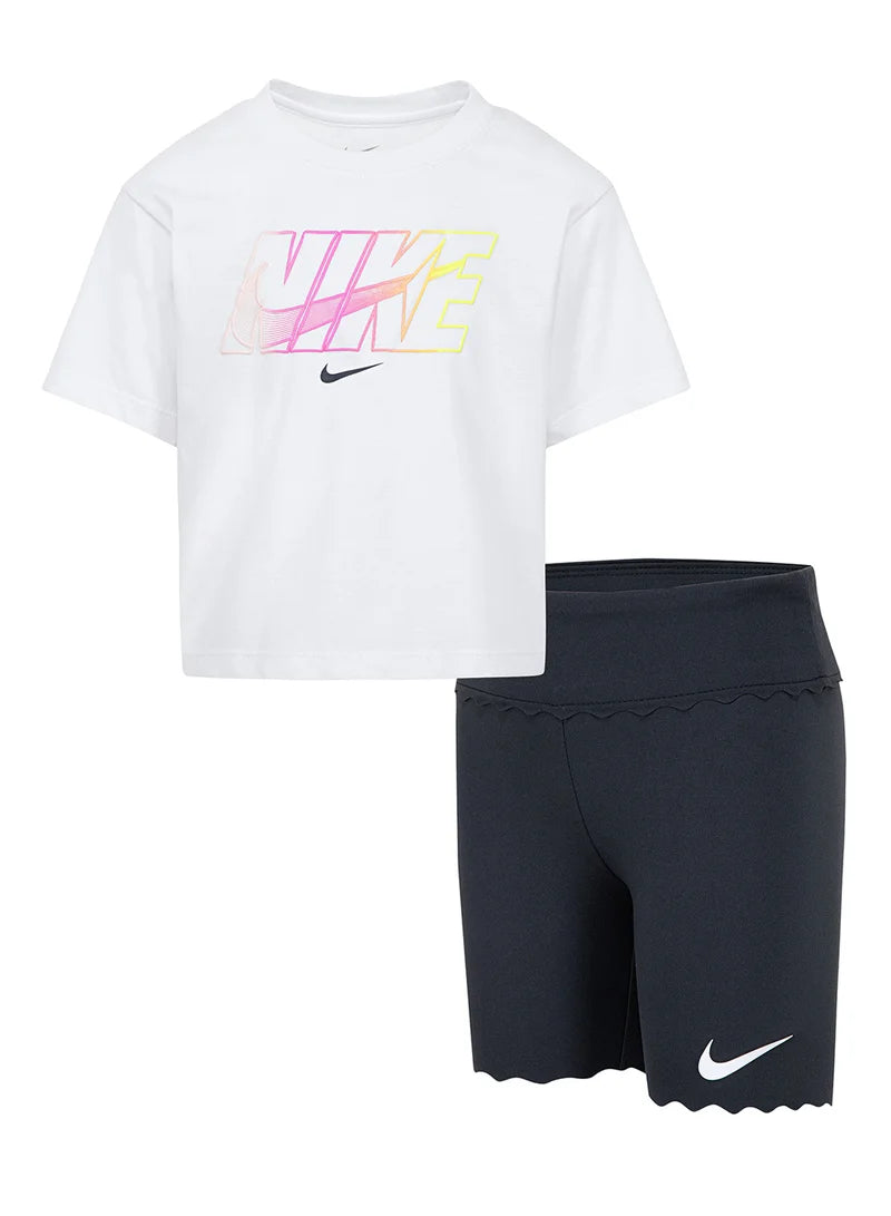 NIKE YOUNG ATHLETE SWOOSH MOT BIKE SHORTS SET (KIDS)