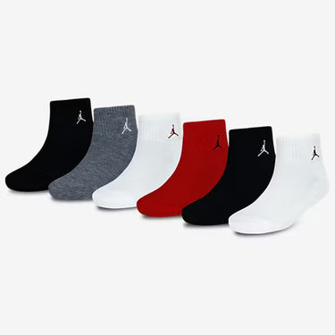 JORDAN KIDS' EVERYDAY ESSENTIALS 6PK QUARTER SOCKS