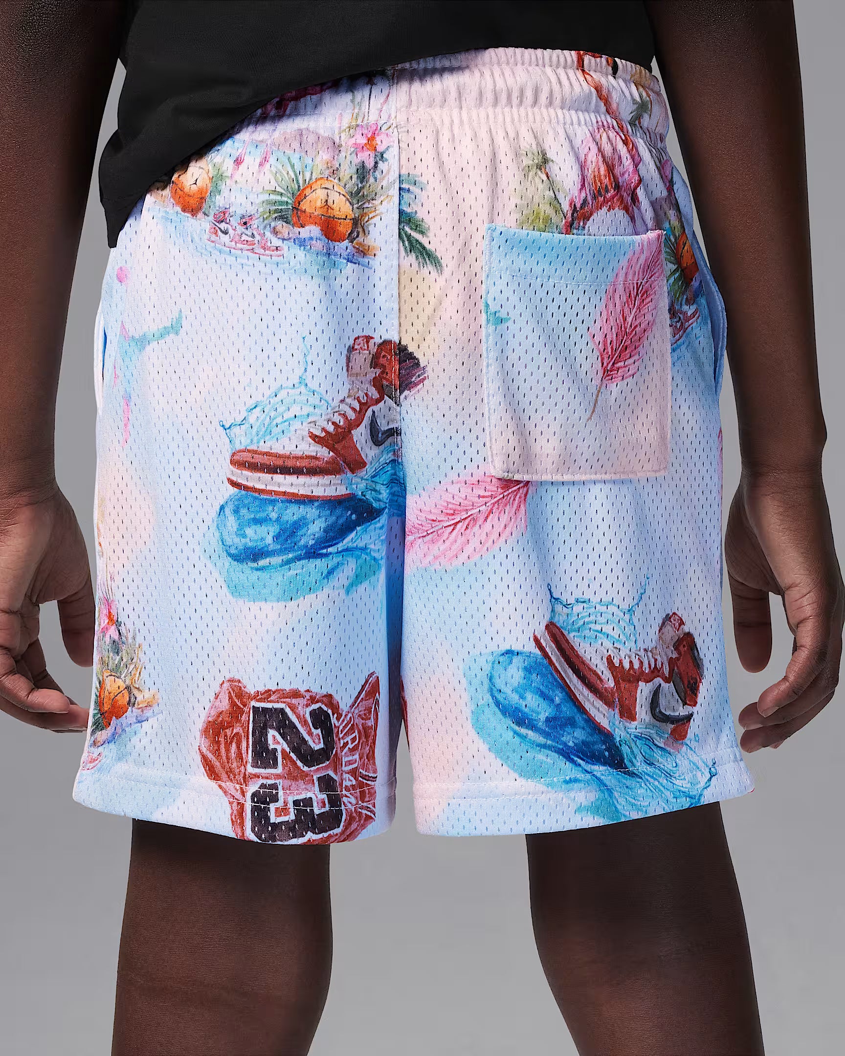 JORDAN DRI-FIT ESSENTIALS LITTLE KIDS' SUMMER PACK PRINTED MESH SHORTS