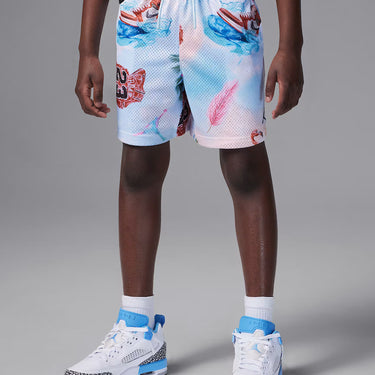 JORDAN DRI-FIT ESSENTIALS LITTLE KIDS' SUMMER PACK PRINTED MESH SHORTS