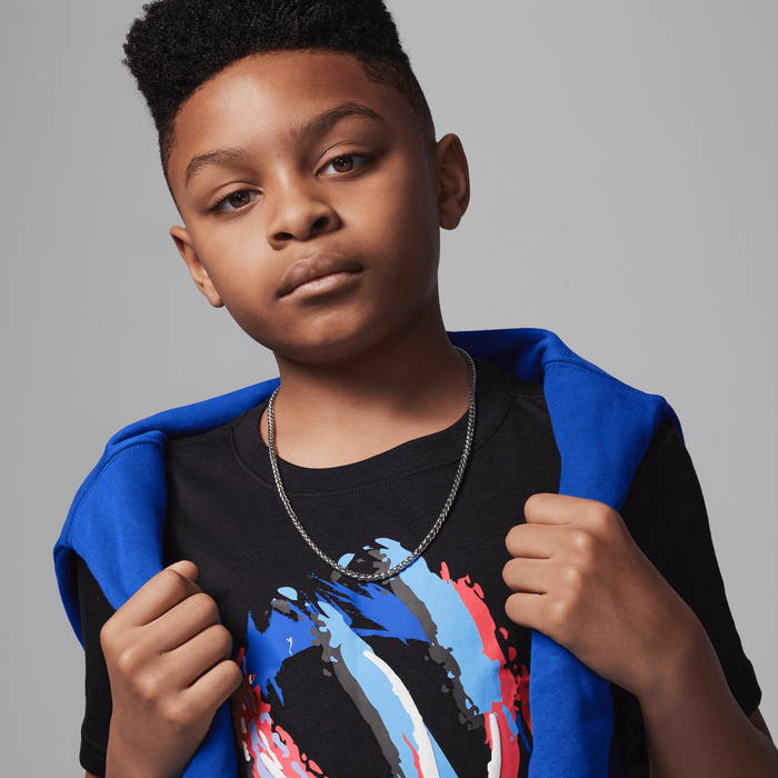 JORDAN BIG KIDS' BBALL FIRE T-SHIRT