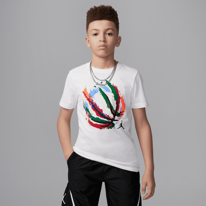 JORDAN BIG KIDS' BBALL FIRE T-SHIRT