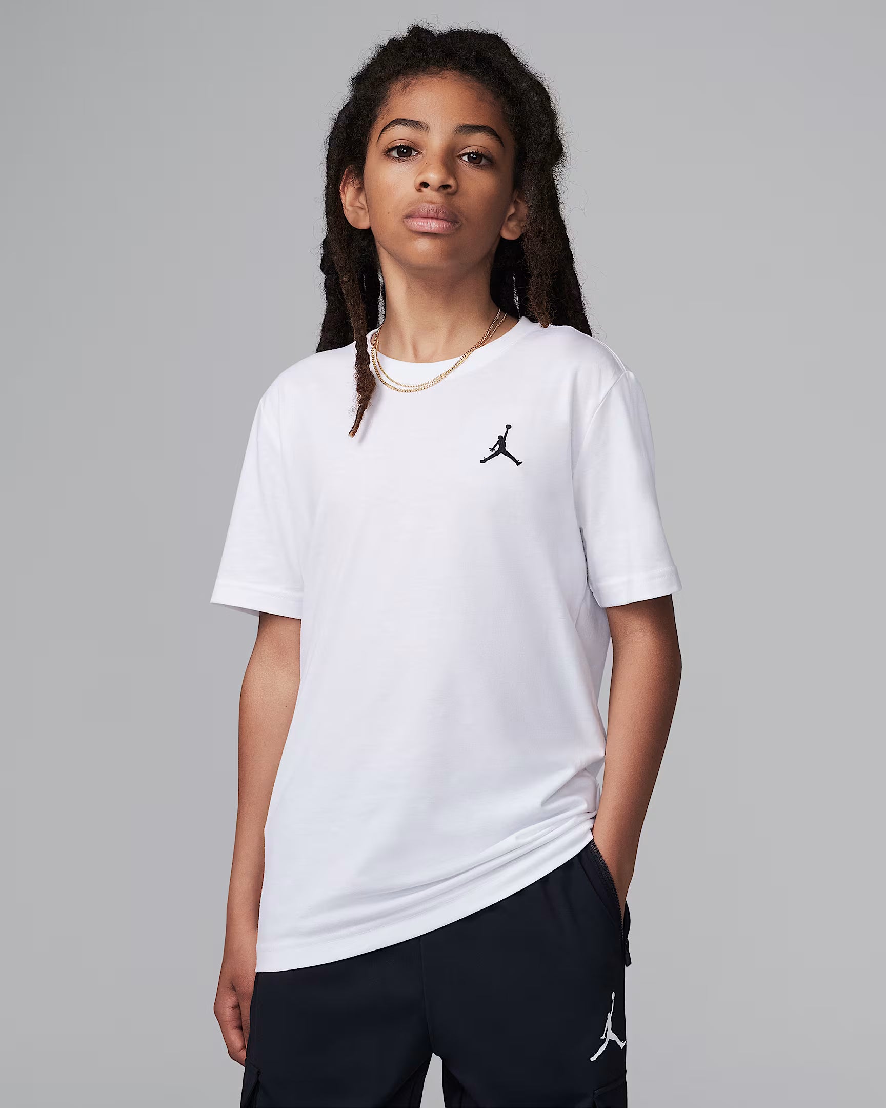 JORDAN BIG KIDS' JUMPMAN AIR EMBROIDERED T-SHIRT