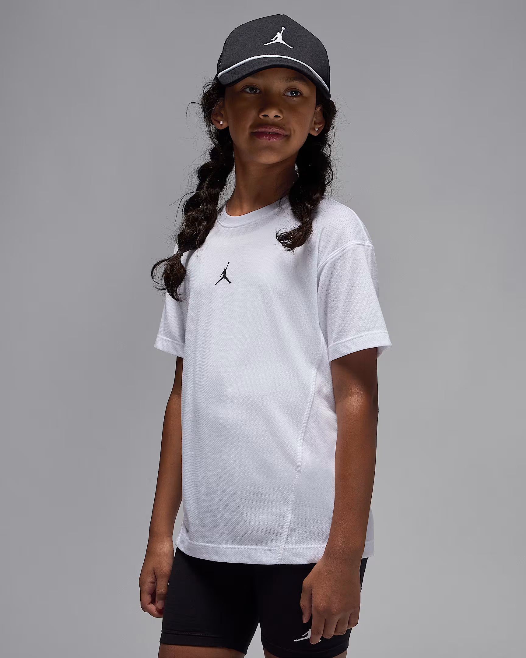 JORDAN SPORT DRI-FIT BIG-KID'S SHORT-SLEEVE DIAMOND TOP