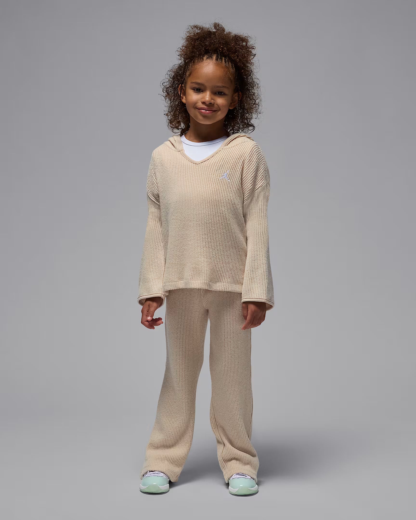 JORDAN LITTLE KIDS' HEIR TO THE CROWN 2-PIECE RIBBED PULL-OVER SET