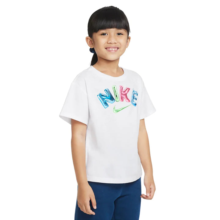 NIKE SWOOSH PARTY TEE LITTLE KIDS T-SHIRT AND SCRUNCHIE